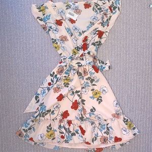 BB Dakota cap sleeve light pink flower dress